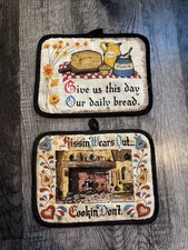 Pot Holders Lot Kitchen Cute Vintage picture
