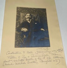Rare Antique British American Banker Constantine P. Ralli, New Jersey Photo 1910 picture