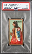FLAT-HEADED INDIANS 1908 Cohen, Weenen & CO. Wonders of The World PSA 5.5 EX+ picture
