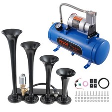 VEVOR 4 Trumpet Air Horn Kit, 150dB Train Horns for Pickup Trucks, 12V 120 psi A picture