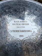 Civil rights Black Women African American PA 1st female Governor silver tray picture