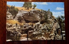 Vintage Golgotha Mt Calvary Holy Land Souvenir Card w/ Original Stone Jerusalem picture