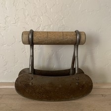 Vintage Antique Primitive Food Chopper Dough Cutter Double Blade Wood Handle picture