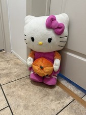 Hello Kitty Halloween Pink Pumpkin Greeter Plush Doll 22