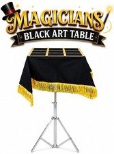Black Art MAGICIANS MAGIC TRICK TABLE Velvet Top Base Folding Stand Stage Well picture