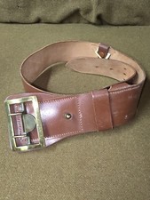 WWII US Army Sam Brown Leather Belt picture