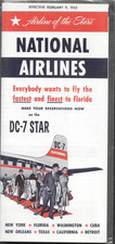 ***1955 National Airlines System Timetable - February 9, 1955*** picture