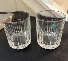 PAIR of Tiffany & Co Atlas Double Old Fashioned Glass 4135751 3 7/8