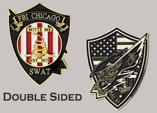 FBI Chicago SWAT Shield Snake Double Sided Challenge Coin  J#50 picture