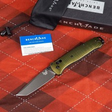 Benchmade 537GY-1 Bailout Woodland Green Aluminum 3.38