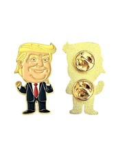 Lot of Two Happy Trump 1.5” Lapel Pins - Dancing President Donald Trump Gift US picture