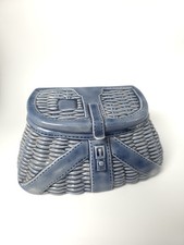 Vintage Ceramic Porcelain Purse Basket Trinket Bank  picture