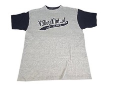 VINTAGE MILLER'S MUTUAL INSURANCE OF ILLINOIS BASEBALL RAGLAN TSHIRT USA XL picture