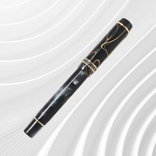 New Kaigelu 316 Resin Celluloid Black Fountain Pen EF/F Nib Writting Ink PenaH picture