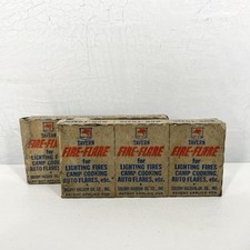 Antique 1930’s Tavern Fire Flare Set For Lighting Fires Camping & Auto Flares picture