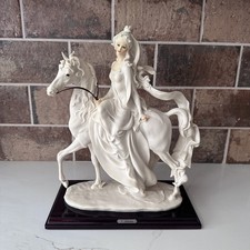 Vintage 1985 LADY ON HORSE porcelain figurine by Giuseppe Armani MADE IN ITALY picture