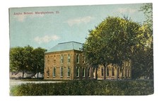 Logan School ~ Murphysboro Illinois IL ~ Antique 1910s Postcard picture