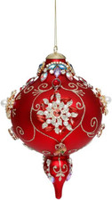 King'S Jewels Finial Ornament Red 8 picture