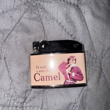 Vintage I'd Walk A Mile For A Camel Flip Top Lighter Made In Japan picture