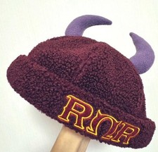 Tokyo Disney Resort Monsters University Fluffy Hat Cap Ears Roar Omega Purple JP picture