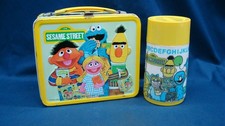 Vintage 1979 Sesame Street Metal Lunch Box Aladdin With Thermos Muppets picture