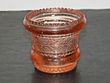Pink Glass Beaded Paneled Holly Toothpick Holder   **** picture