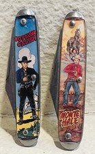 Vintage novely Knife Co USA Cowby Pocket Knives (2) Hopalong Cassidy Monte Hale picture