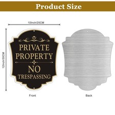 Private Property No Trespassing Sign 2-Pack 12x10 Inch picture