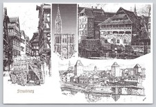 Strasbourg Cathedral Maison des Tanneurs Ponts Couverts France Postcard picture