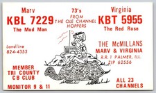 Vintage CB Radio QSL Postcard 1969 - McMillans Palmer, IL - Turtle Cartoon B172 picture