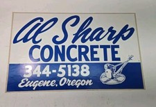 Original Al Sharp Concrete Construction Truck Decal Sticker Oregon OIL GAS picture