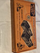 Vintage 1960’s Official Boy Scout Twin Signal Morse Code Set #1098  Original Box picture