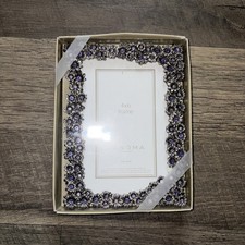 NWT Vintage Sunflower Design Daisy Flower Purple Rhinestone Sonoma 4 X 6 Frame picture
