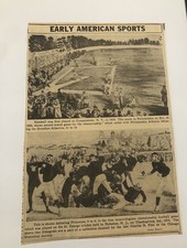 Vintage “Early American Sports” Newspaper Clipping 26 picture