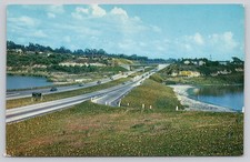 Carlsbad California Freeway Lagoon Vintage Postcard Max Mahan Columbia H2526 picture