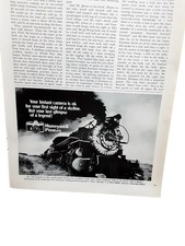 1975 Honeywell Pentax Camera Print Ad Steam Locomotive Train Photo picture