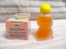 RARE Vintage Avon Frisky Friends ROSES Cat Yarn Cologne Bottle 1 Oz w/Box FULL picture