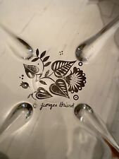 MCM Designer Georges Briard Silver Rim And Center Floral Decorated Dish picture