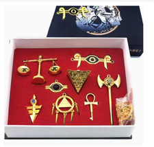 Yu-Gi-Oh Millennium Items Puzzle Necklace Keychain Pendant in Box 8pcs/Set picture