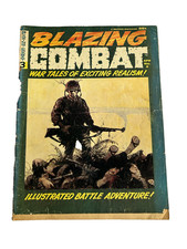 BLAZING COMBAT #3 - WARREN MAG 1966 - FRANK FRAZETTA COVER - VG- LOOSE COVER picture