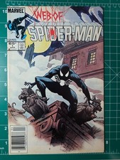 Web of Spider-Man #1 VF+ 8.5 Vess Cover Symbiote Black Suit 1985 | Marvel picture