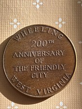 1769-1969 Wheeling, West Virginia Bicentennial Medal Token Coin - Bronze picture