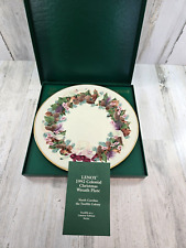 Lenox Colonial Christmas Wreath Plate North Carolina Limited Edition USA picture