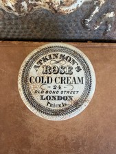 Antique Atkinson's Rose Cold Cream Pot – English Advertising, London, c. 1900 picture