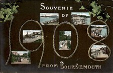 Bournemouth England Souvenir Postcard c1900s-10s Vintage Postcard picture