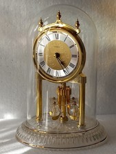 Vintage LINDEN GERMAN Glass-Dome Anniversary Clock TESTED WORKS  #L-A picture
