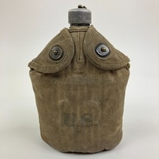 WWI 1918 U.S. A.G.M. Co. Aluminum Military Canteen L.F. & C 1918 Cup w/ Cover picture