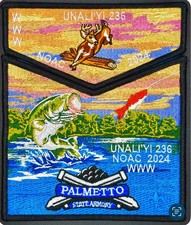 OA UNALI'YI 236 BSA COASTAL CAROLINA 2024 NOAC 2-PATCH FISH BASS ONLY 200 MADE picture