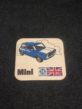 Vintage British Leyland & Whitbread Classic Mini Beer Mat Advertising picture