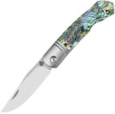 QSP Knife Heron Slip Joint Abalone Folding Nitro-V Pocket Knife 175B picture